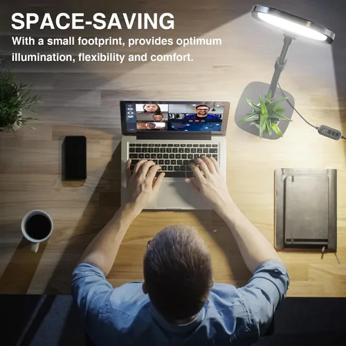 Miniatura 8 de LitONES Iluminación de videoconferencia para reuniones de zoom, anillo de luz para escritorio con soporte flexible, 30 modos de luz