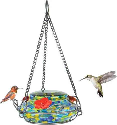 Nature's Way Bird Products GHF7 alimentador de colibrí iluminado soplado a mano