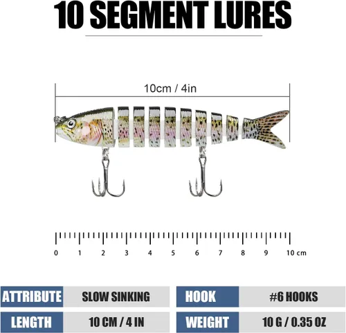 Miniatura 2 de TRUSCEND Swimmax - Señuelos de pesca realistas para agua salada y agua dulce, para trucha lucioperca, lucio, salmón azul, cebo, pesca de lubina