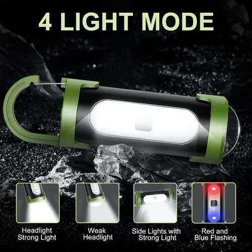 Miniatura 4 de Paquete de 5 linternas recargables de llavero, mini linternas EDC de alto lumen con 4 modos de luz, mini llavero LED linterna USB para camping