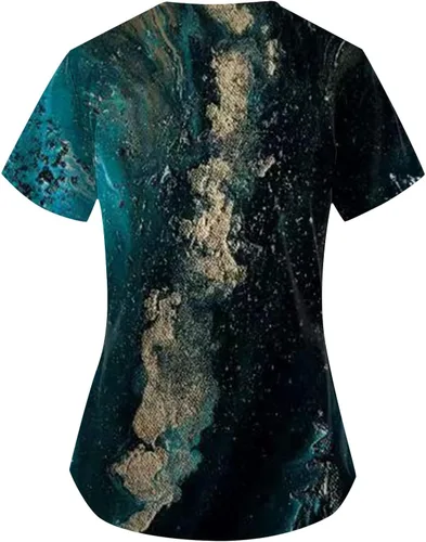Miniatura 4 de Ropa quirúrgica para mujer, cómoda, ligera, duradera, suave, elástica, con cuello en V, camiseta médica