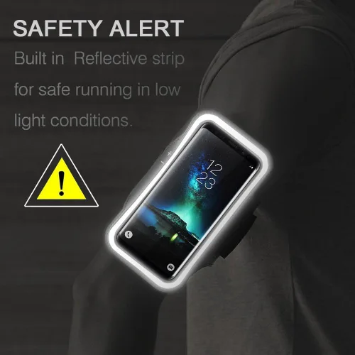 Miniatura 7 de Galaxy S7 Edge/S8/S8+ banda para el brazo, JEMACHE banda para el brazo para ejercicio, gimnasio, correr/trotar/ejercicio para Samsung Galaxy S8/S7