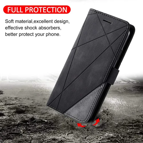 Miniatura 4 de Funda tipo cartera de cuero para Xiaomi Poco X3 NFC, funda de cuero con tapa de PU de alta calidad, con ranuras de crédito, atril, libro de bolsillo