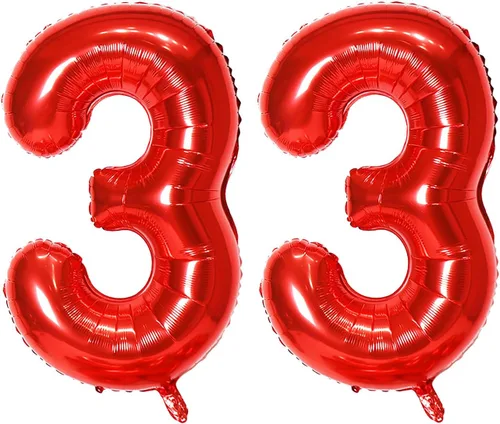Miniatura 18 de Globo de helio rojo del número 10 de 40 pulgadas, autosellado para decoración de fiesta de cumpleaños y decoración de fiesta de aniversario (rojo 10)