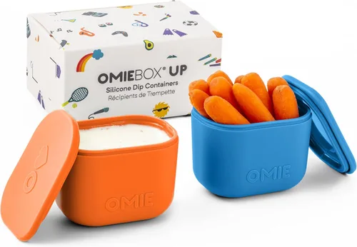 Miniatura 9 de Omie Caja (paquete de 2) recipientes para salsas a prueba de fugas, recipiente para aderezo de ensalada, recipiente de condimentos con tapas
