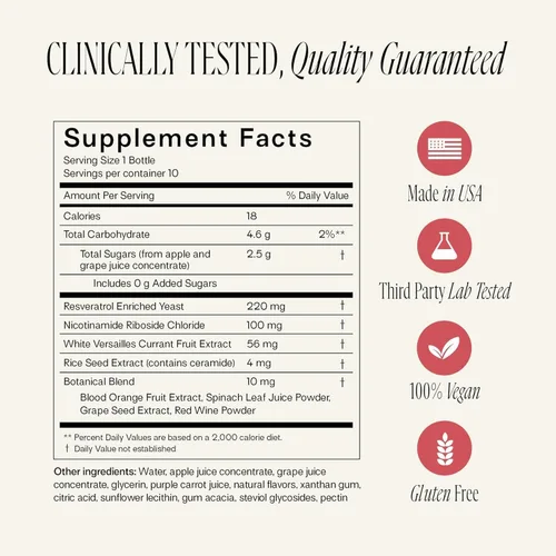 Miniatura 3 de Happy Aging Suplemento líquido NAD+ para mujeres Ribosida liposomal de nicotinamida y resveratrol inyecciones para energía, salud de la piel