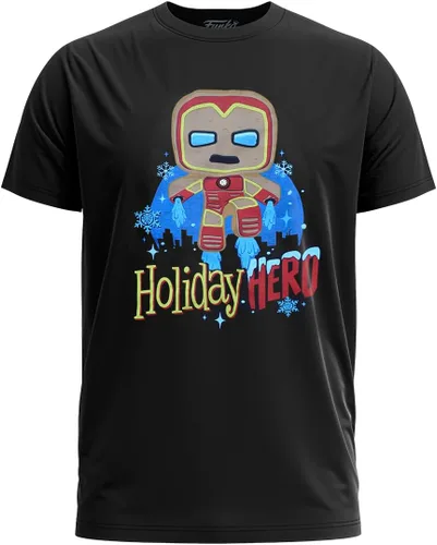 Miniatura 3 de Funko Pop! Boxed Tee: Marvel Holiday - Iron Man de pan de jengibre - 2XL