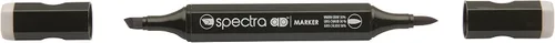 Miniatura 19 de AD Marker Chartpak Spectra, Tri-Nib y cepillo de doble punta, blanco antiguo, 1 cada uno (S092AD)