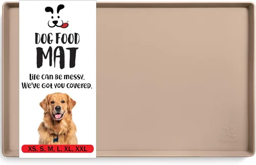Miniatura 13 de DogBuddy Tapete de comida para perros – Tapete impermeable para comida y agua, tapete de silicona para alimentación de mascotas para pisos, mantel
