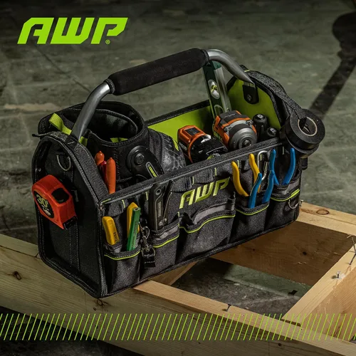 Miniatura 5 de Bolsas de herramientas AWP, bolsa de herramientas premium, negra, bolsa de herramientas duradera, para profesionales y contratistas