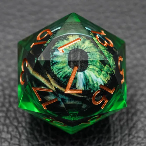 Miniatura 16 de Dados de mazmorras y dragones D20,3.346 in Dragon Eye D20,Dados de núcleo líquido para TTRPG