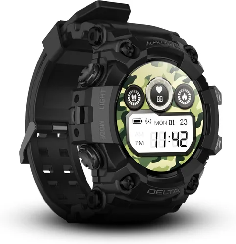 Miniatura 4 de ALPHAGEAR Delta - Reloj inteligente para hombre, táctico y resistente, IP69K resistente al agua y al polvo, batería de 21 días de 380 mAh, llamadas