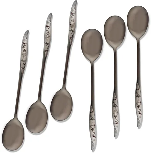 Miniatura 8 de [6 P] [Hecho en Corea] Cuchara de sopa estilo coreano de 8.5 pulgadas Premium 304 (18/10) Cucharas de postre de acero inoxidable Cuchara de cena