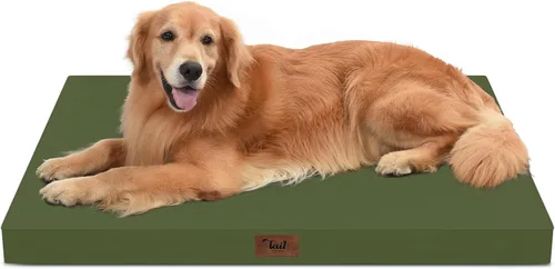 Miniatura 136 de Cama ortopédica de felpa para perros y cachorros medianos, camas impermeables para perros de 30 x 20 pulgadas con funda extraíble lavable, tapete