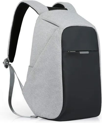 Miniatura 8 de Mochila de viaje antirrobo portátil, mochila para laptop con puerto de carga USB., Negro