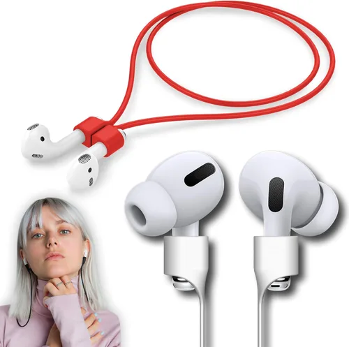 Correa magnética ultra fuerte para Airpod Pro, cordón deportivo antipérdida, compatible con Airpods de 3ª y 2ª generación Pro 3 2 1 (rojo)