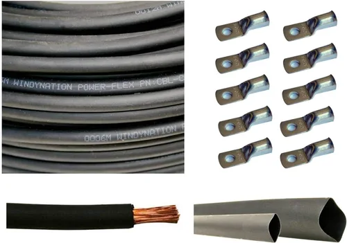 Miniatura 9 de WNI - Cable ultra flexible de cobre puro para soldadura de batería de 5/16 pulgadas y 5 pies de calibre 1/0 AWG 1/0 AWG de 5/16 pulgadas y 5 5 pies