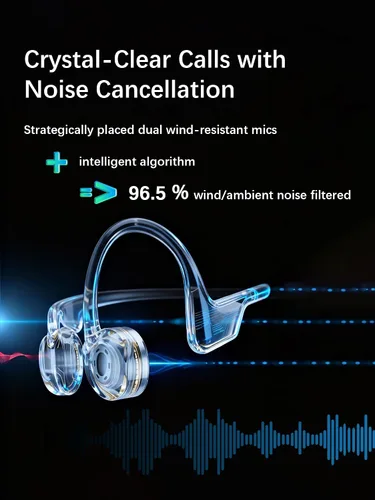 Miniatura 5 de Essonio Auriculares de conducción ósea ultraligeros (0.92 oz), auriculares inalámbricos Bluetooth 5.3 con MP3 de 16 GB, impermeable IP68 para nadar