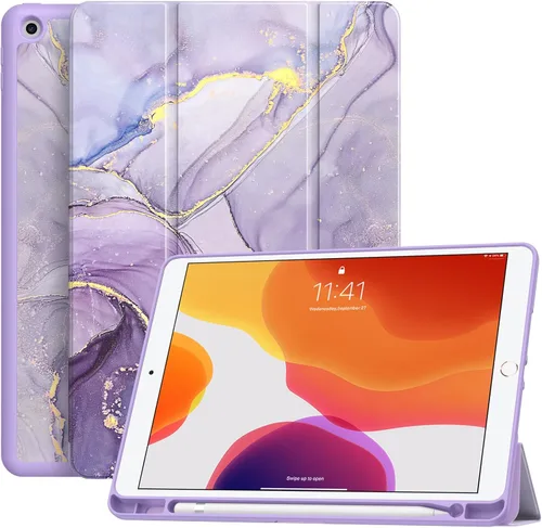 Miniatura 32 de Soke - Funda para iPad de 9ª generación 2021/8ª generación 2020/7ª generación 2019 con soporte para lápices - Funda de protección premium a prueba