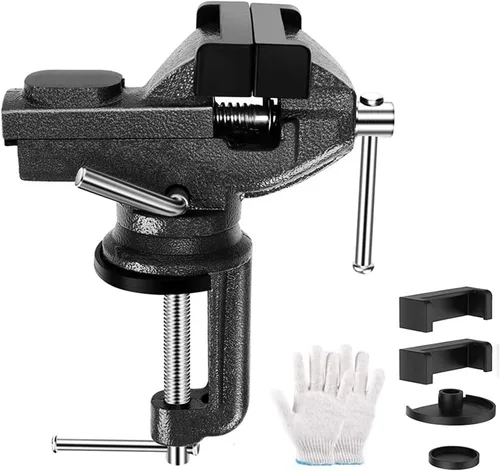 Miniatura 3 de Tornillo de Mesa Home Vise Tornillo de Banco con Abrazadera, 2.5" negro