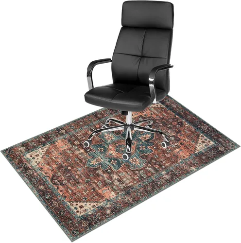Miniatura 36 de Anidaroel Alfombrilla para silla de 48"x60" para piso de madera dura/piso de azulejos, alfombrilla de silla de escritorio para pisos duros, Rojo