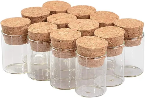 Miniatura 10 de Mini botellas de 0.7 fl oz y 0.866 x 3.543 in, tubo de ensayo de vidrio, almacenamiento para azafrán, arena dulce, líquida, regalo de alimentos