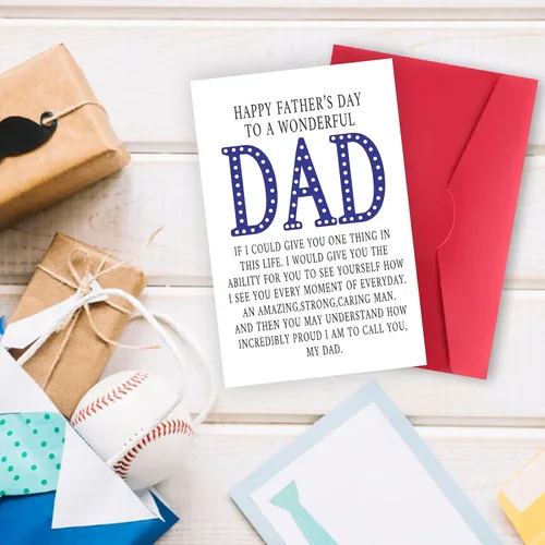 Miniatura 3 de YiKaLus Tarjeta significativa para el día del padre para papá, hijo, hija a papá, el mejor regalo