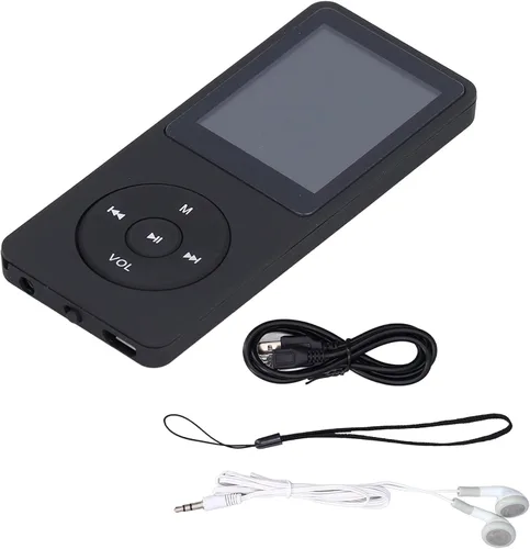 plplaaoo Reproductor de MP3, reproductor de música, mini reproductor de música MP3 portátil, reproductor de música deportivo FM portátil, color de