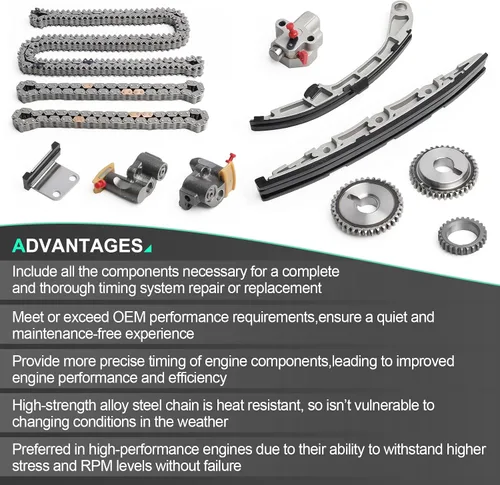 Miniatura 5 de Kit de cadena de distribución para 2003-2005 para Infiniti FX35, 2003-2005 para Infiniti G35, 2003-2006 para Nissan 350Z, 2002-2003 para Nissan