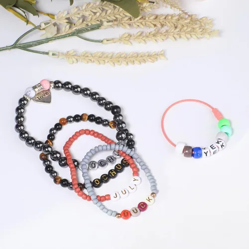 Miniatura 5 de 1000 cuentas redondas blancas de números acrílicos de 0.16 x 0.27 pulgadas, figura colorida de 0-9 pulgadas, cuentas para hacer joyas y pulseras