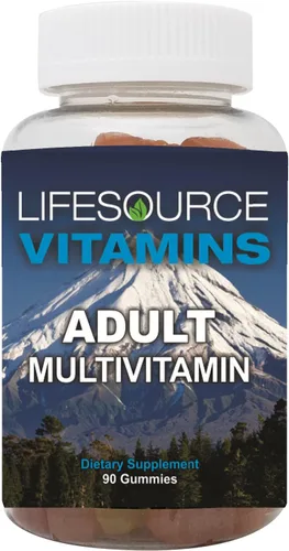 LifeSource Vitamins Multivitamínico para adultos, 90 gomitas – Suministro para 45 días – Sabe genial/contiene todas las vitaminas y minerales