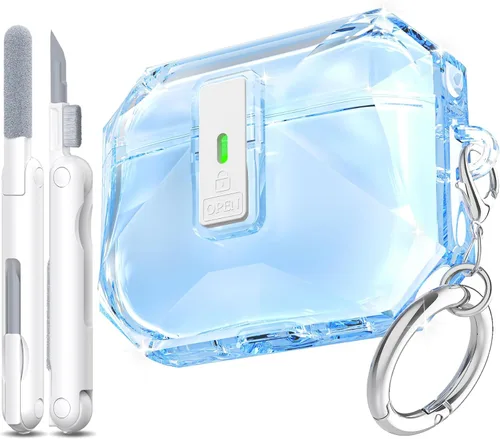Miniatura 29 de R-fun - Funda para audífonos compatible con AirPods de 4.ª generación 2024, cubierta protectora de expulsión automática a prueba de caídas, puerto