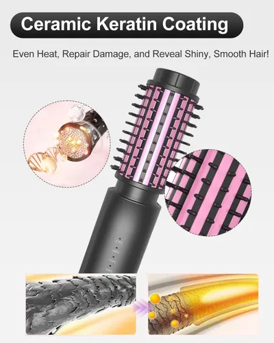 Miniatura 3 de Bestauty - Rizador de pelo portátil inalámbrico de 1.5 pulgadas, rizador de pelo de viaje 2 en 1 y cepillo alisador de pelo, calentamiento rápido, 4
