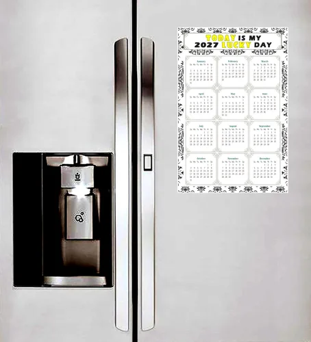 Miniatura 3 de Calendario magnético 2026 – Imanes del calendario – Today is my Lucky Day – Resistente a la decoloración, desgarros y agua – Temático 039