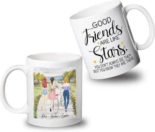 Miniatura 17 de Taza de café con texto en inglés "Best Friends Are The Sisters We Choose Ourselves We Choose Ourselves para mujeres, mejores amigas, taza de café