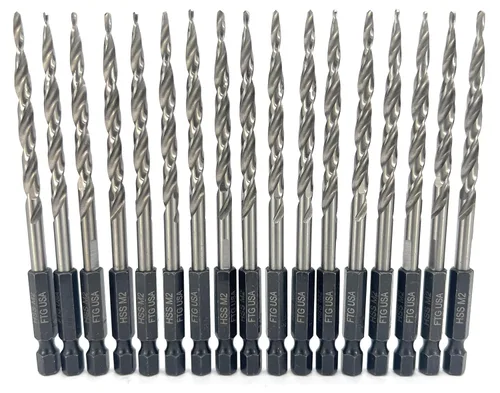 Miniatura 22 de FTG USA Juego de brocas avellanadoras cónicas – 16 piezas de repuesto para brocas avellanadoras #4 (7/64 pulgadas), #6 (9/64 pulgadas), #8