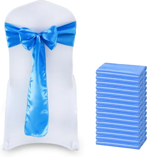 Miniatura 26 de MDS Bandas de Satén para Sillas, Paquete de 50, 7"x108" Cada Una, Lazos Decorativos de Cinta para Respaldos de Sillas para Fiestas de Navidad, Cena