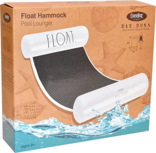 Miniatura 6 de Rae Dunn x CocoNut Float - Flotador de hamaca para adultos, tamaño adulto, inflable, flotador de silla de montar y silla de descanso, versátil