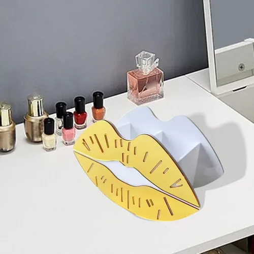 Miniatura 5 de Acrylic Makeup Brush Holder Organizer Decorative Makeup Organizer for Dressing Table Bathroom Countertop Vanity, Gold