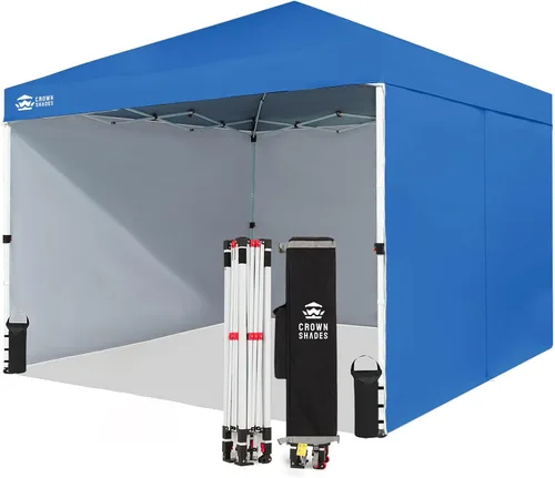 Miniatura 14 de CROWN SHADES Carpa Toldo Desplegable, Carpa Toldo Comercial 8x8 con 4 Paredes Laterales, Ruedas de 4", 4 Pesos Mejorados, Centerlock Patentado, Tela