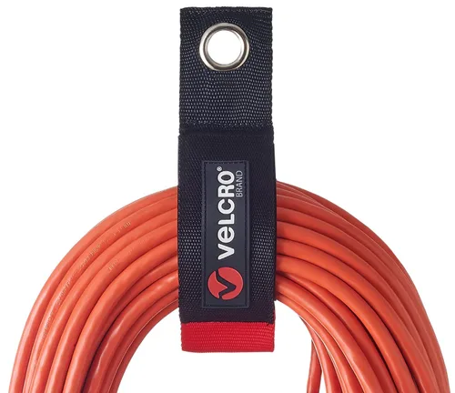 VELCRO Brand Soporte organizador de cables de extensión fácil de colgar | Correas grandes de 18 pulgadas resistentes para organización de garaje y