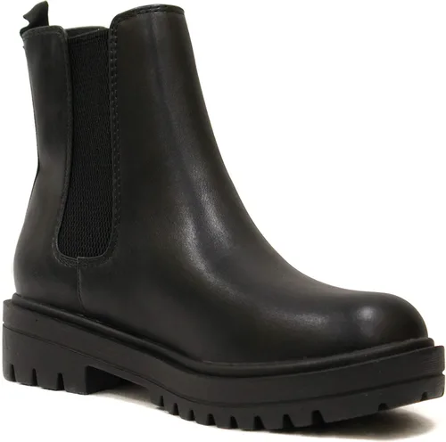 Miniatura 4 de Soda Pilot Botines Chelsea de tacón bajo para mujer, con doble elástico