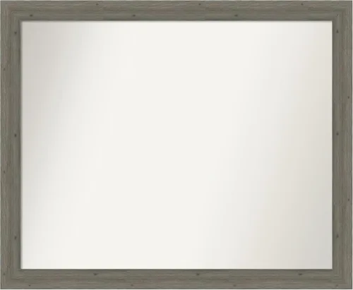 Miniatura 549 de Amanti Art Espejo de pared personalizado no biselado (24.5 x 24.5 pulgadas), marco gris marrón alta, varios tamaños personalizados, espejo de baño