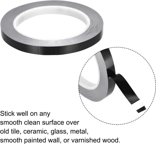 Miniatura 4 de MECCANIXITY Adhesivo autoadhesivo de aluminio para azulejos, tira de cinta de sellado de huecos de 5/16 pulgadas x 55 yardas para pared, piso