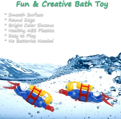 Miniatura 3 de Juguetes de baño Miracland – Buceador de cuerda con movimiento a pilas, figura de hombre rana para bañera/piscina, regalo STEM libre de BPA