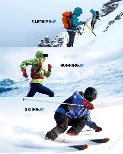 Miniatura 7 de VELAZZIO Guantes de esquí impermeables y transpirables, guantes de snowboard, 3M Thinsulate aislados cálidos guantes de nieve, para hombres y mujeres