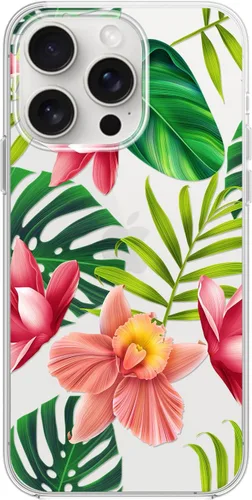 Miniatura 6 de Blingy's Funda para iPhone 15 Pro, bonito patrón de Navidad con diseño de copos de nieve de invierno, funda protectora transparente de TPU suave