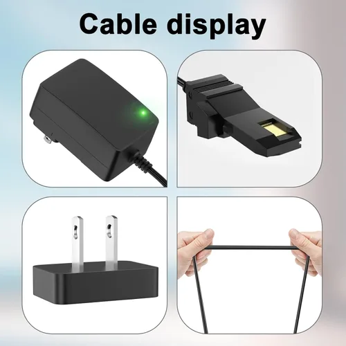 Miniatura 6 de Cargador de 12 V compatible con ruedas eléctricas, cargador de repuesto de 12 voltios compatible con juguetes Fisher Price Ride On con batería gris