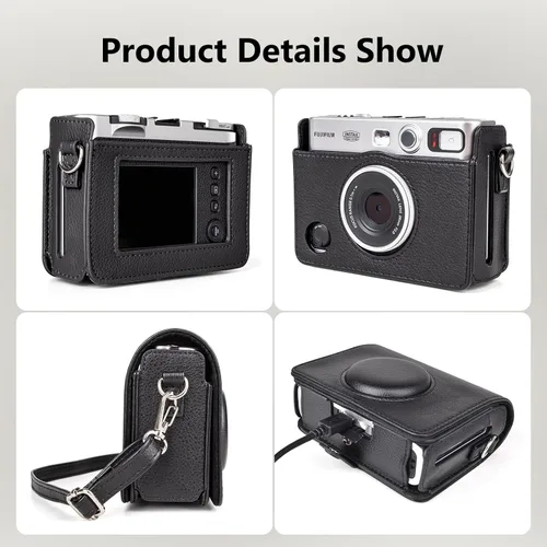 Miniatura 7 de MUZIRI KINOKOO Funda Mini EVO, Cuero PU con Textura de Lichi, Funda Protectora para Cámara Instantánea Instax Mini EVO con Orificio de Carga Preciso