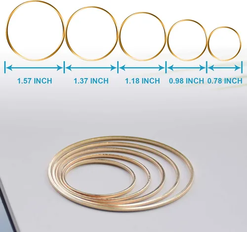 60 aretes de aro para hacer joyas, manualidades, manualidades, suministros para hacer aretes, collares (60 piezas KC dorado)
